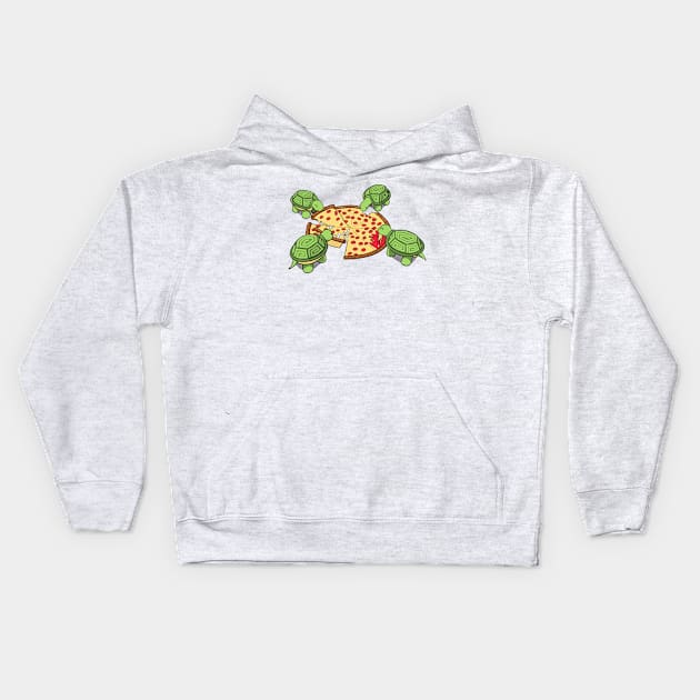Hungry  Hungry Turtles Kids Hoodie by manikx